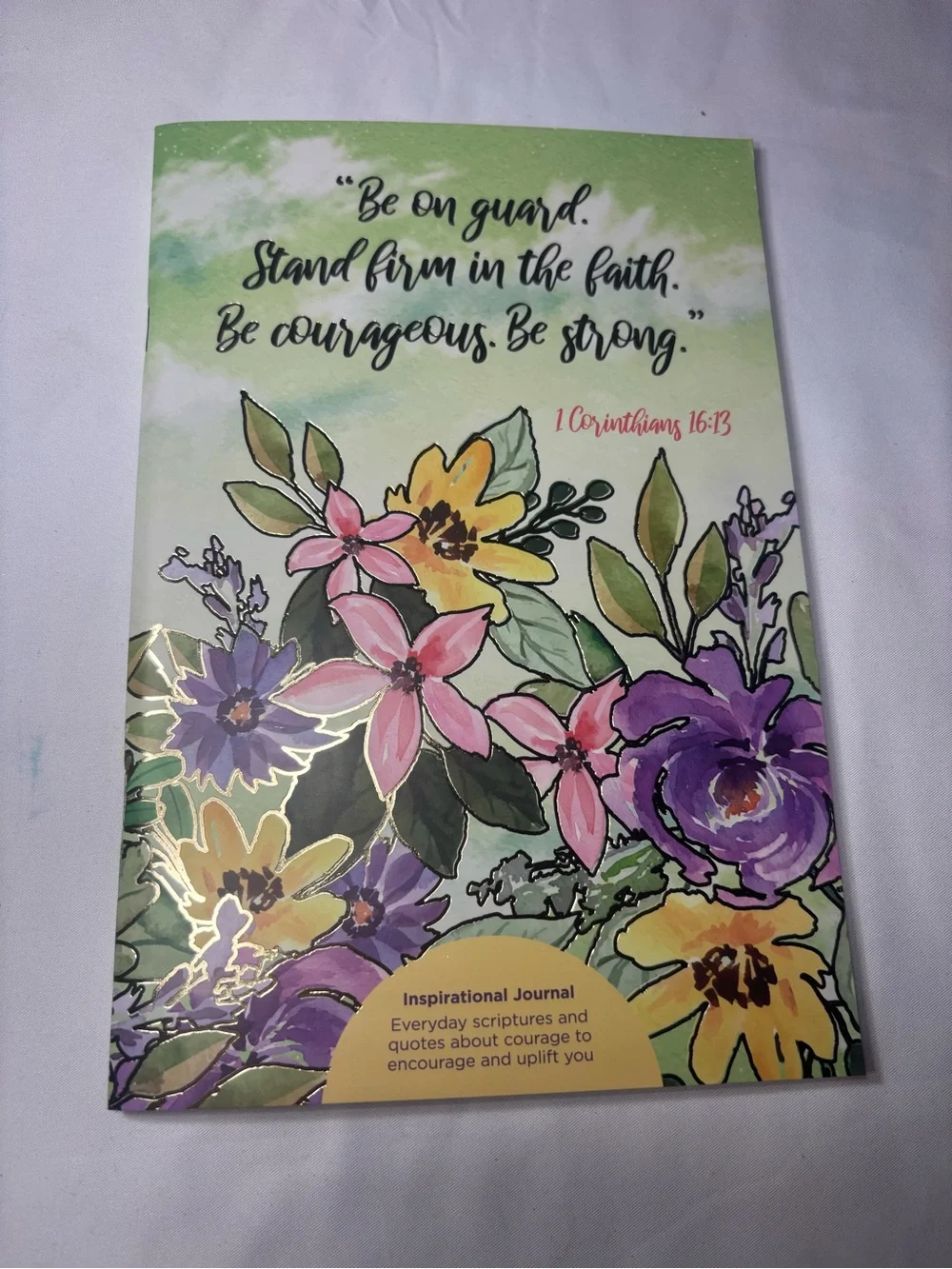 New Floral Inspirational Journal - Green, Purple, Pink, Yellow